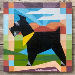 Schnauzer Dog Barn Quilt Pattern and Directions for Painting this Outdoor Art