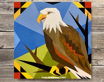 &#39;Eagle Roost Barn Quilt Nähanleitung - &#39;Eagle Roost Barn&#39;, ein PDF Download Anleitung