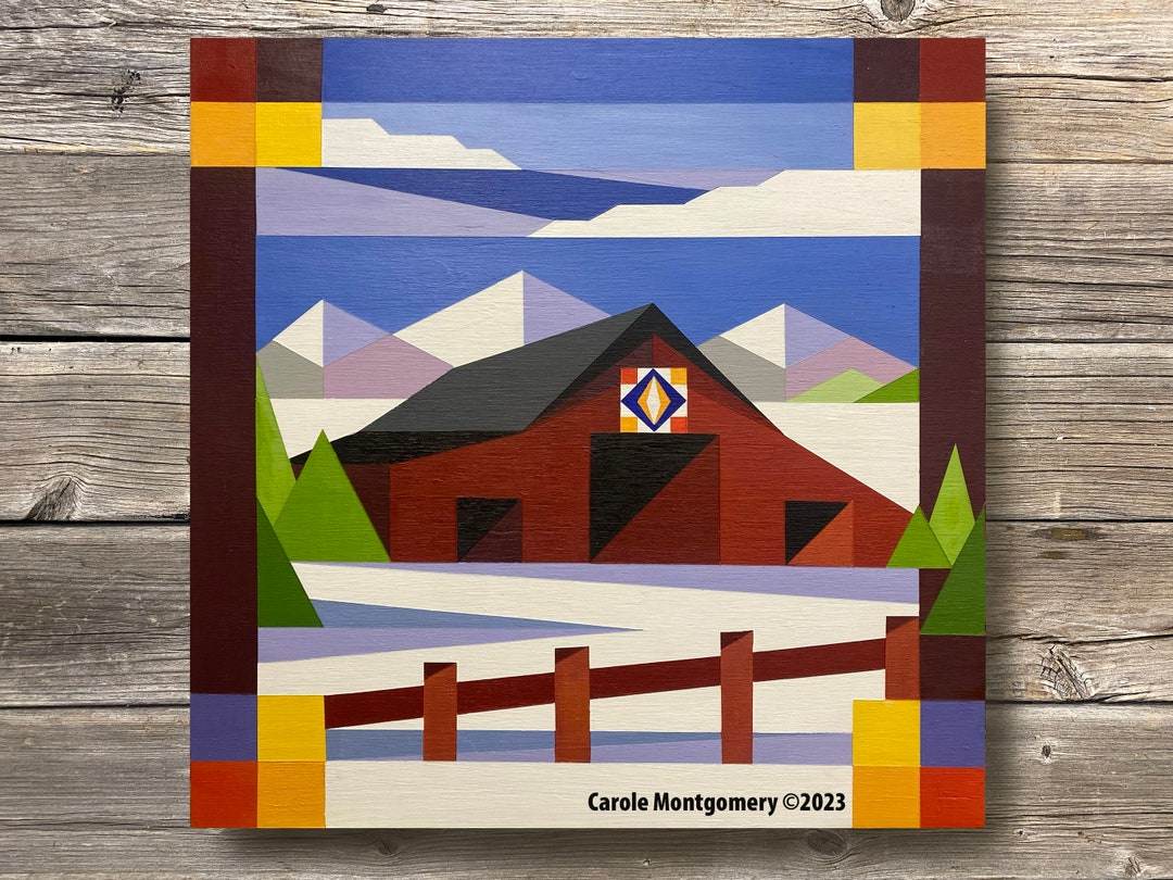 Winter Barn: Barn Quilt Pattern and Directions for Painting - Etsy