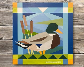 Mr. Mallard the Duck  Barn Quilt Painting Pattern: DIY Wall Art Tutorial (PDF Download)