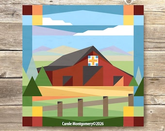 Summer Barn - Barn Quilt Painting Pattern: DIY Wall Art Tutorial (PDF Download)