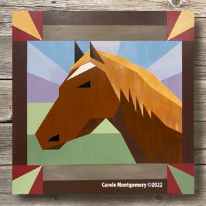 A Horse for Greenville Barn Quilt Pattern and Directions for Painting this Outdoor Art