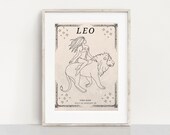 Leo Zodiac Poster: Astrology Star Sign Wall Art (Digital Download)