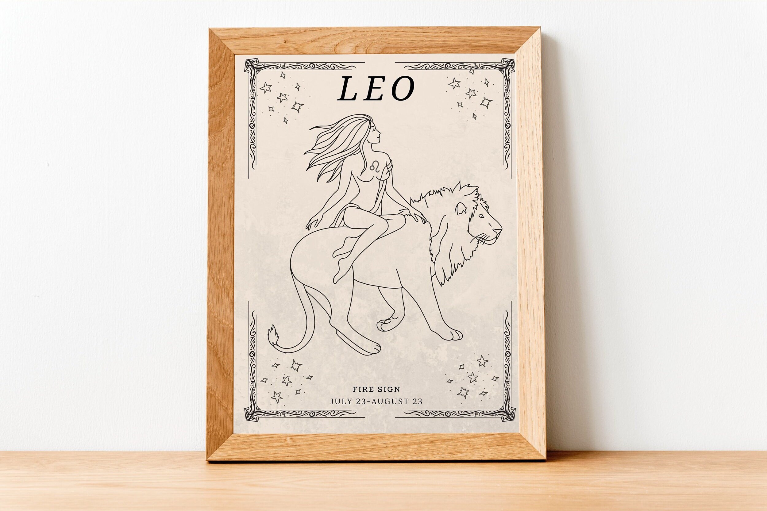 Leo Astrology Poster Zodiac Sign Print Leo Zodiac Art Leo - Etsy