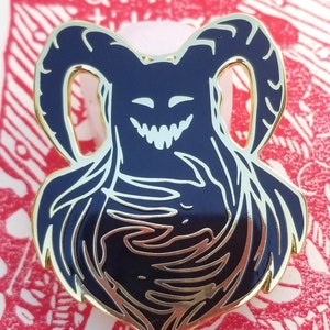Happy Wraith Enamel Pin | Necromancy, ghost pin, gold enamel, fantasy magic, DnD