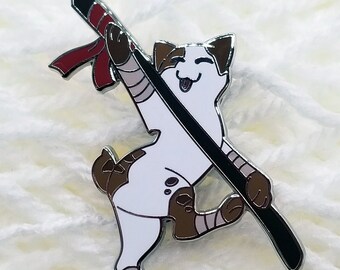 Emaille pin monnik kat