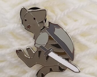 Emaille pin vechtkat