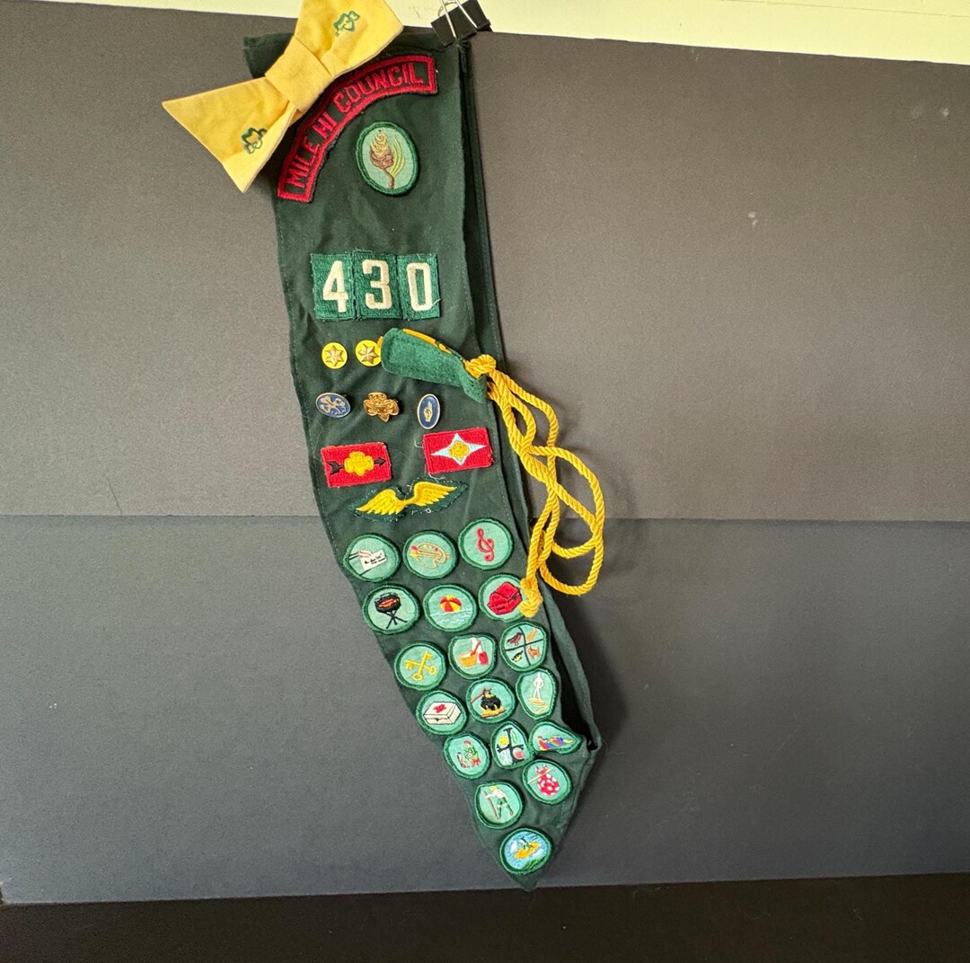 Vintage 1960-70's Girl Scout Sash - Mile Hi Council Colorado Troop 430 ...