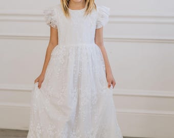 First Communion Dress| Holy Communion Dress| 1st Communion Dress| Lace Communion Dress| Traditional Catholic Communion Dress| Baptism Dress