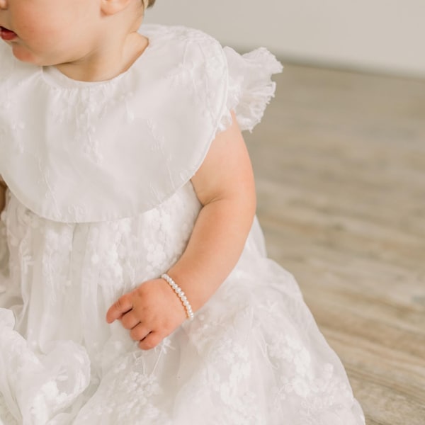 White Lace Baby Bib for Blessing | Christening Bib | Baptism white bib | White Baby Girl Blessing Bib | Elegant Lace Bib | Lace baby bib