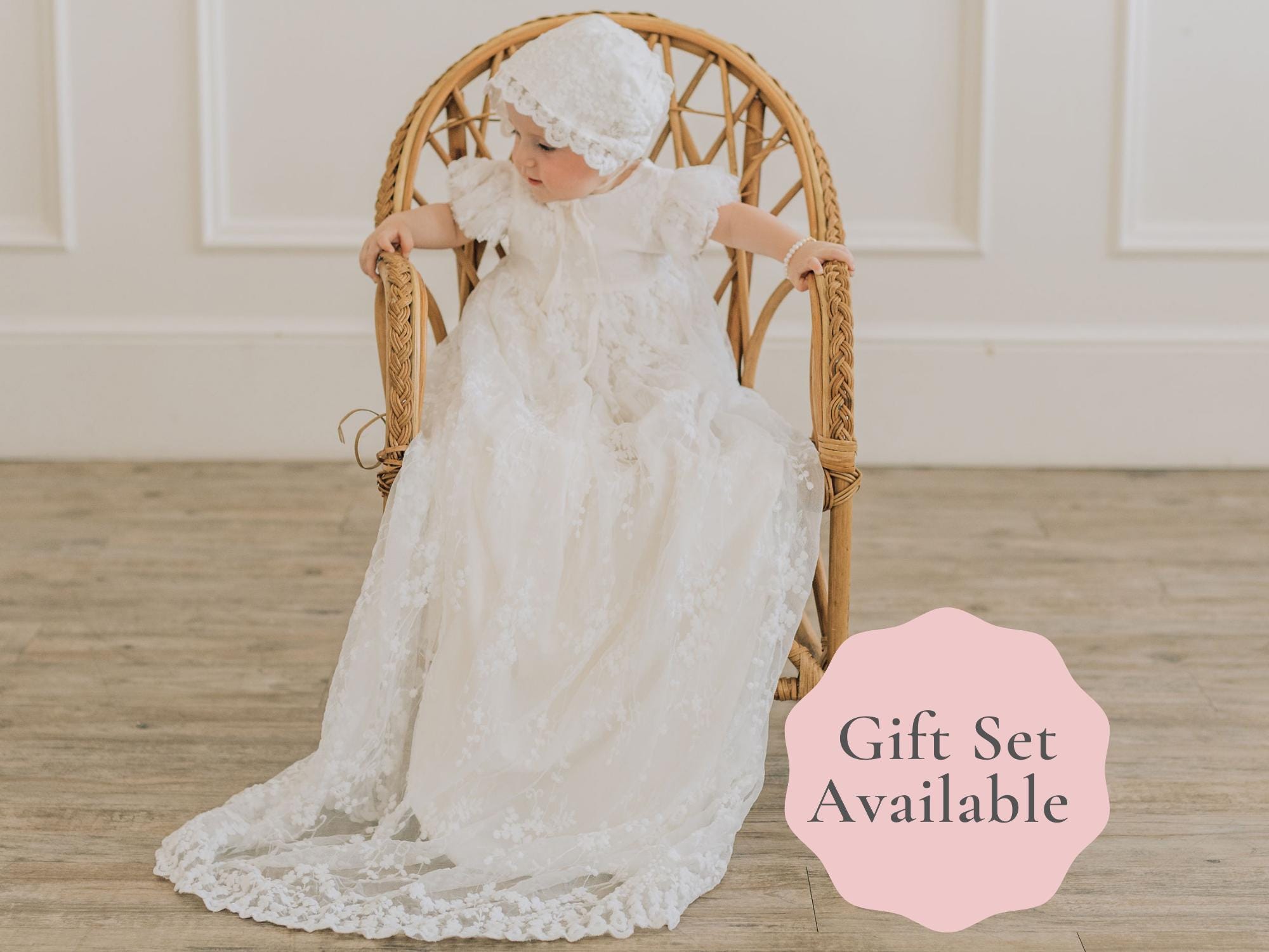 slim fit dress slacks Victoria Baptism Dress - Baby Girls main image 0