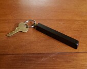 Reclaimed ebony piano key keychain
