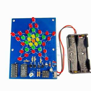 Flashing LED Star DIY Kit: Learn to Solder PCB Project