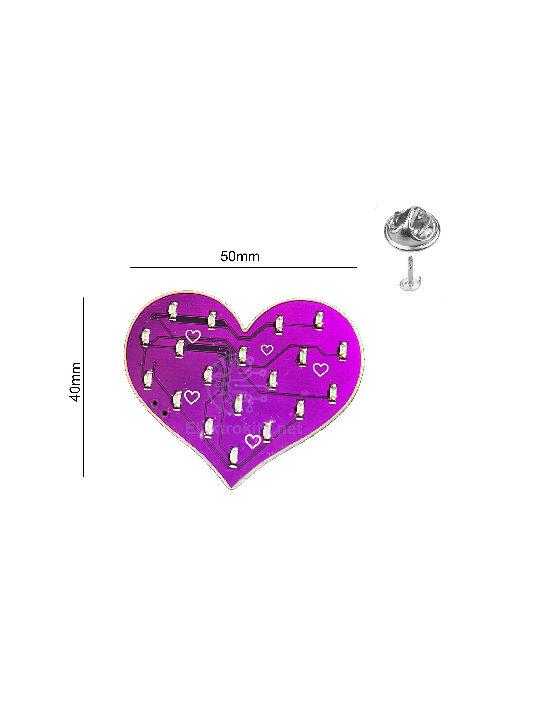 Spilla A Cuore LED Lampeggiante – 15 Pezzi Rosso Brillante Per San Valentino, Matrimoni E Feste