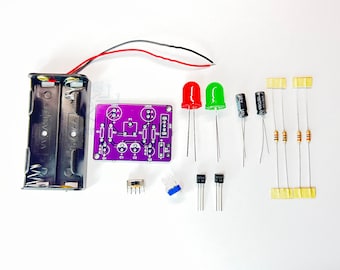 LED Blink DIY Circuit Kit: Learn to Solder - Transistor Flip-Flop