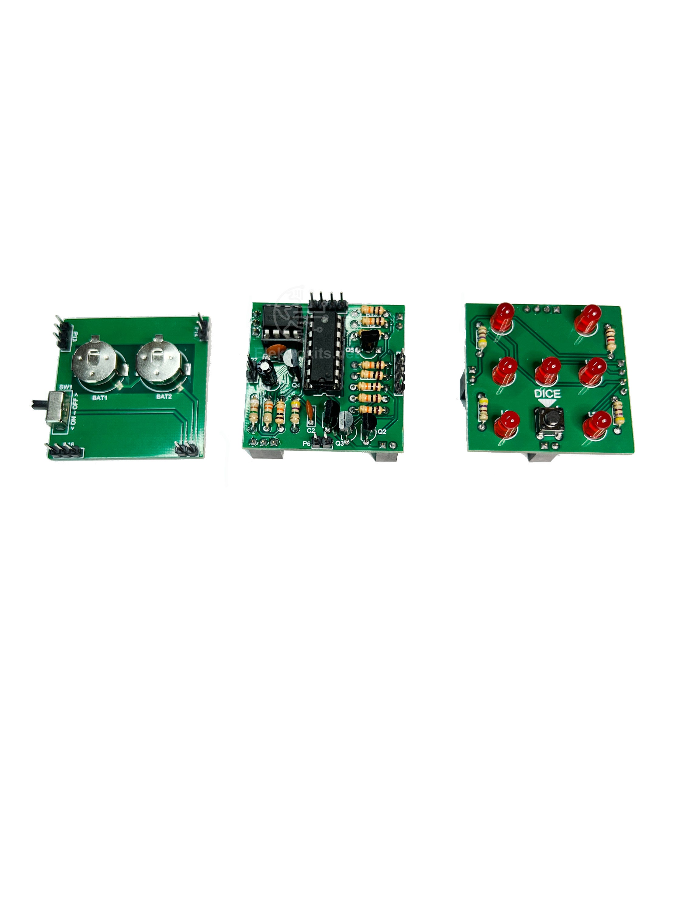 Electronic PCB Dice With 5mm Leds, Learn to Solder Kit, DIY Circuit Kit. Home or School Project