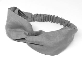 Gedraaide linnen hoofdband – haaraccessoires van natuurlijke stof