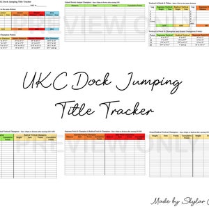UKC Dock Jumping Title Tracker