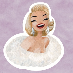 Hollywood Vintage Sticker- Marilyn Monroe