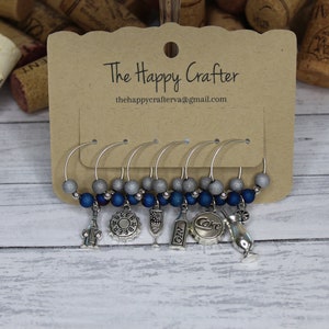 Wine Charms/Wine Glass Charms/Glass Charms/Unique Gifts/Wine Accessories/Set of 6!