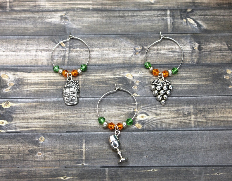 Wine-themed Wine Charms/wine Glass Charms/drink Tags/unique Gifts/set ...