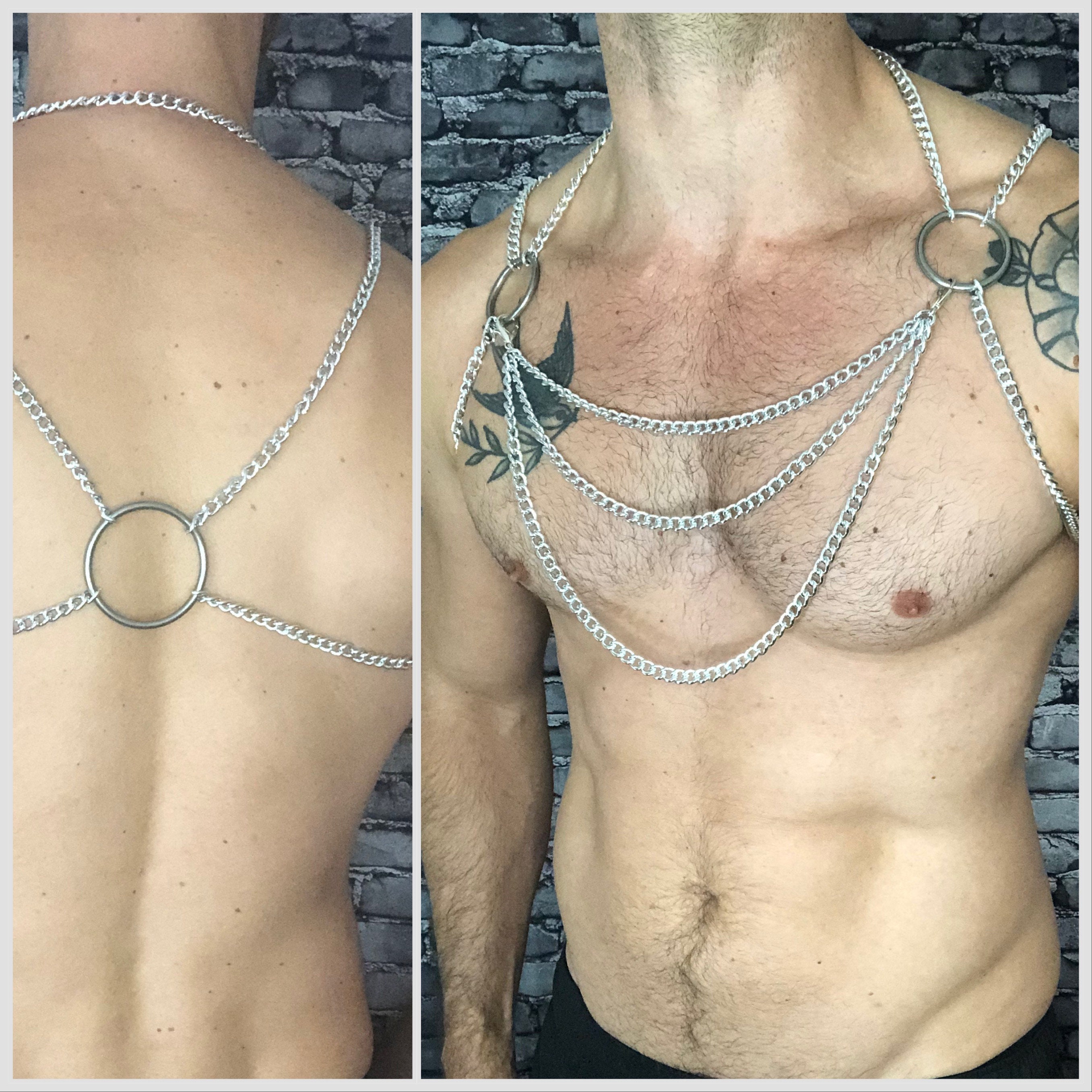 Vintage Silver Chain Crystal Beaded Bra Harness Top – PauméLosAngeles