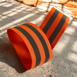 Mens Hi-Vis Chest Harness, Neon Orange Custom Workwear, UV Tradesman Outfit, Club Gay Circuit Party Gear, Trade Costume Festival Co-ord Set image 9