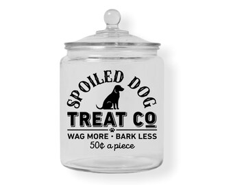 Customizable Dog Treat Jar, Customizable, Dog Treat Jar, Dog Treats, Treat Jar, Personalized, Custom Breeds, Glass Treat Jar