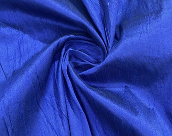 Royal Blue Dupioni Fabric, Faux Dupioni Silk Fabric, Curation Dupioni Fabric, Gown Fabric For Bridal Dresses Curtain Fabric By The Yards