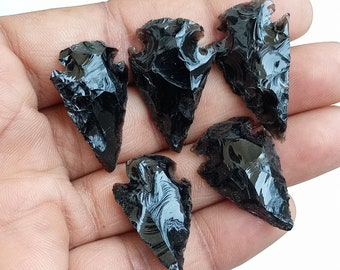 Black Obsidian Obsidian Arrow 5.25 Inches Gold Sheen Obsidian Spearhead