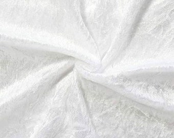 White Plain Dyeable Velvet Fabric, Soft Fashion Silk Velvet Fabric, Viscose Velvet Fabric Gown For Curtain, Bridal Dress Fabric By The Yard