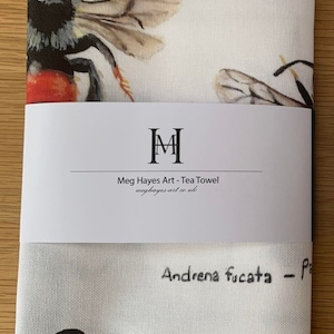 Mining Bee identification guide - Tea towel
