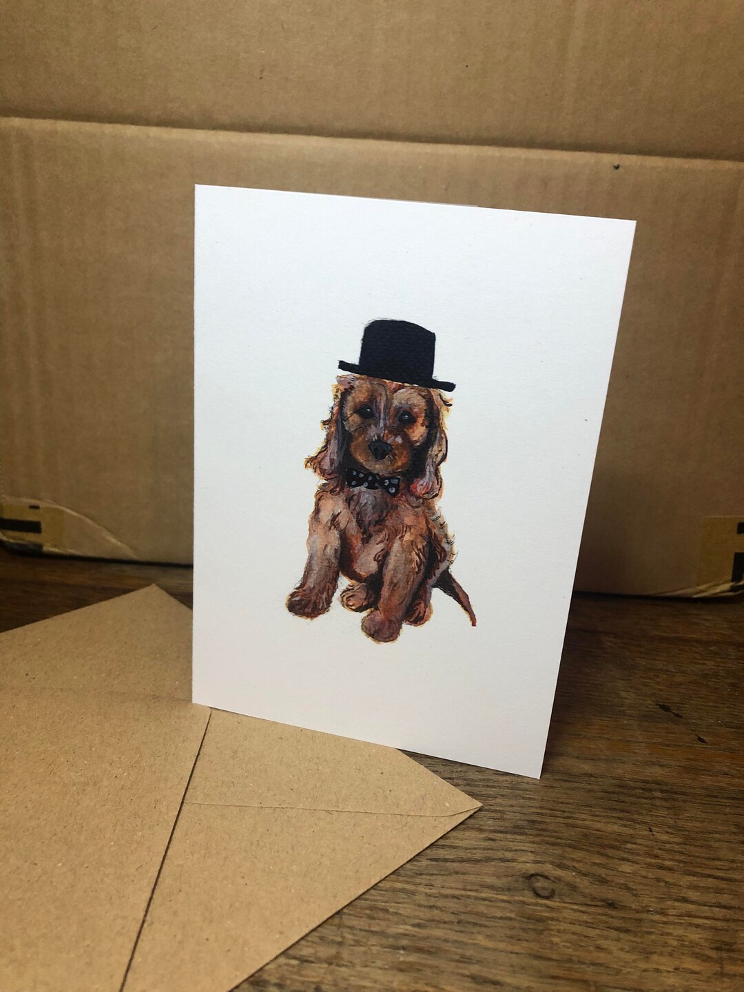 A6 Card - Red Cockapoo - Etsy