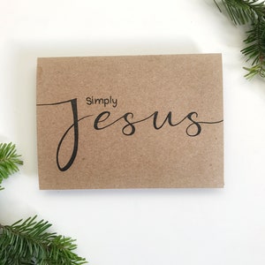 Simplement Jesus Card Pack | Pack de 4 cartes | Cartes de Noël | Cartes de notes vierges | Cartes chrétiennes