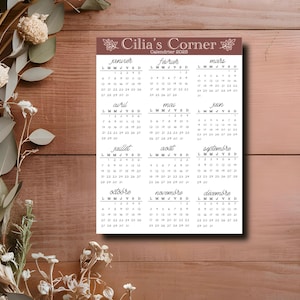 Stickers Calendrier 2025 - Planche Complète - Organisation Planner, Bullet Journal, DIY & Scrapbooking