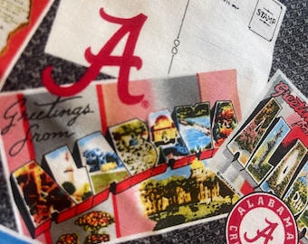 Tela Alabama Crimson Tide: Estampado de algodón universitario de la NCAA (cortado a medida)