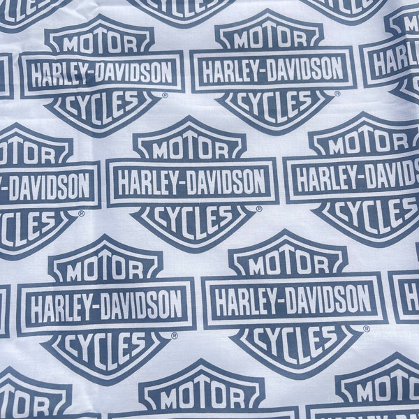 Harley Davidson fabric Motorcycle pillow mask bedding biker pillow making Harley biker gift quilting fabric biker fabric remnant  11x50