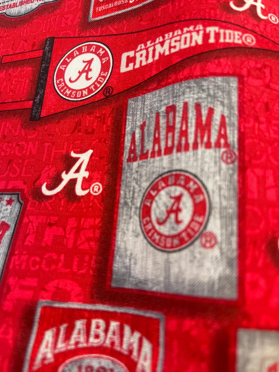 Alabama Crimson Tide Cotton Fabric: NCAA College DIY (5.5 Yards) - Etsy
