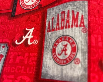 Tela de algodón Alabama Crimson Tide: Diseño universitario de la NCAA (5,5 yardas)