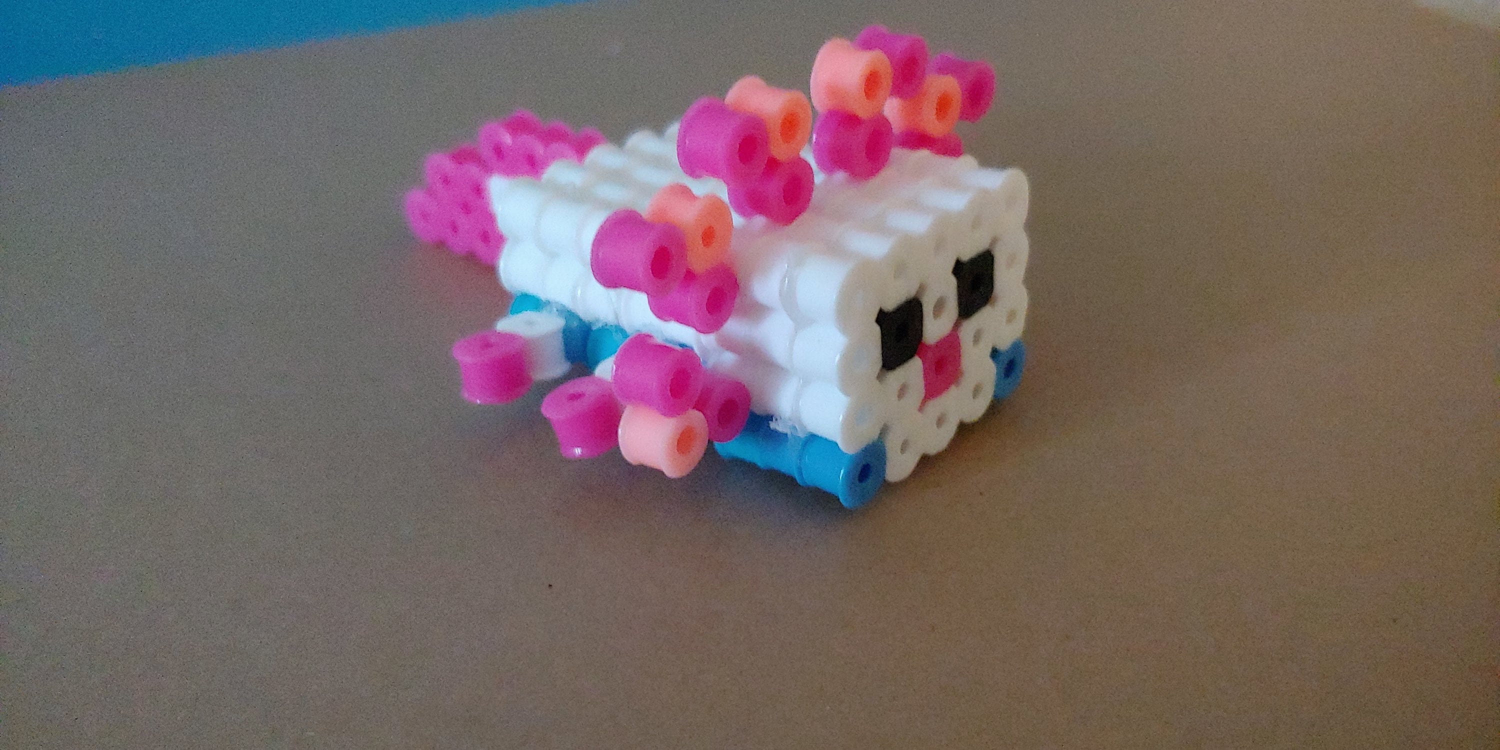 Mini Minecraft Perler Bead Axolotl Template Etsy Hong Kong
