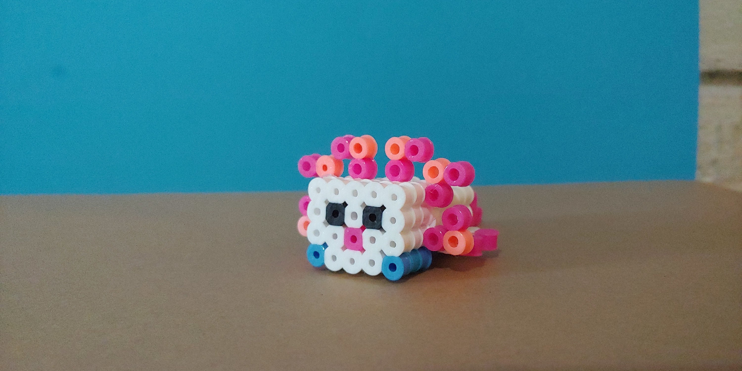 Mini Minecraft Perler Bead Axolotl Template Etsy Hong Kong