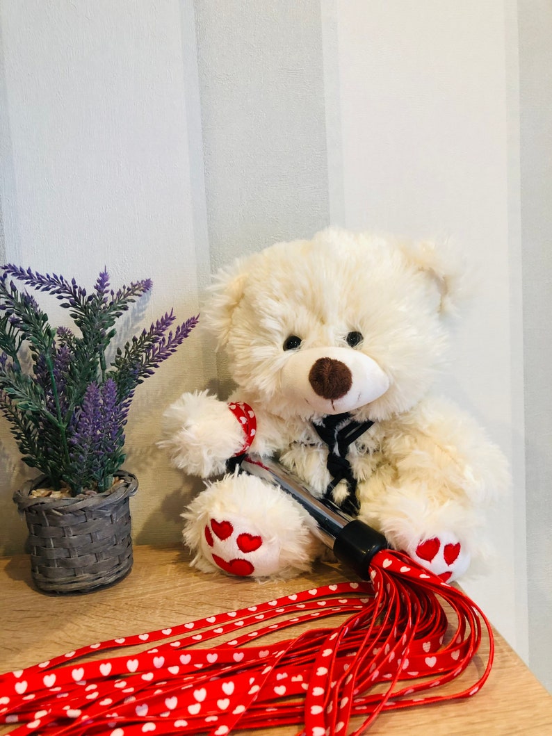 Kinky Fetish Plush Teddy Bear With Flogger BDSM Gifts Adult - Etsy