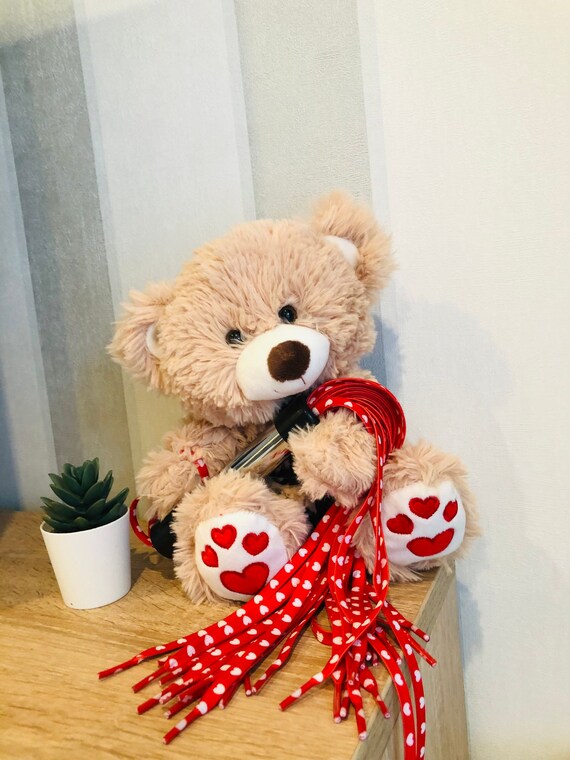 Kinky Fetish Plush Teddy Bear With Flogger BDSM Gifts Adult - Etsy