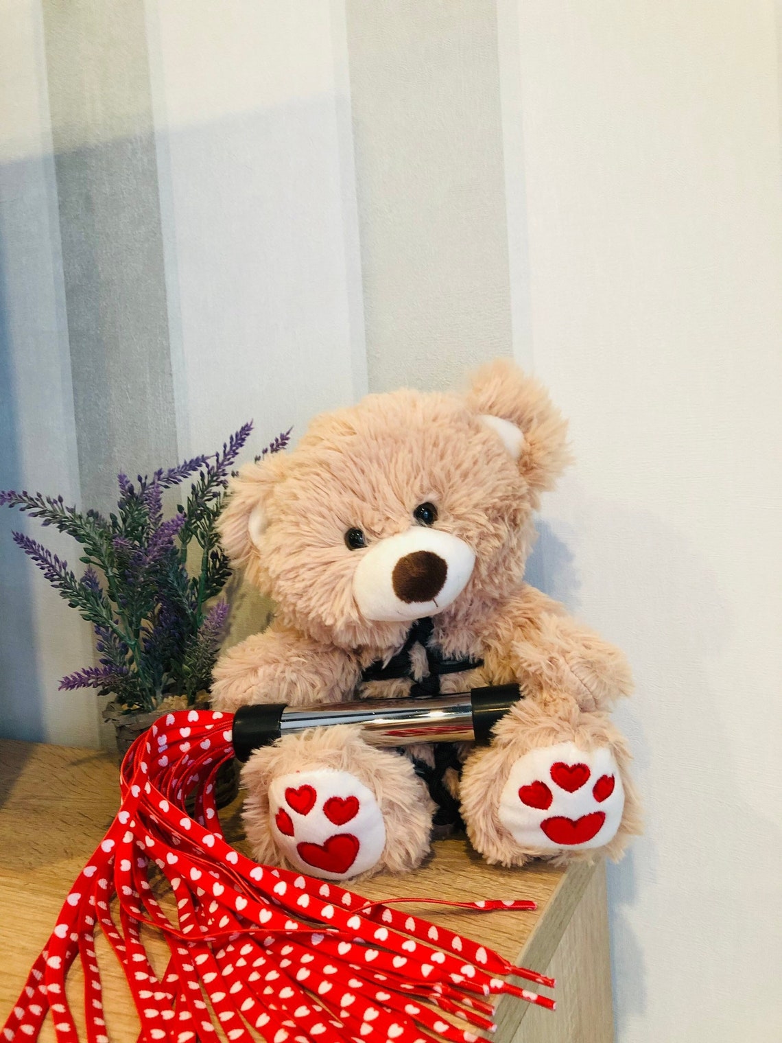 Kinky Fetish Plush Teddy Bear With Flogger BDSM Gifts Adult - Etsy