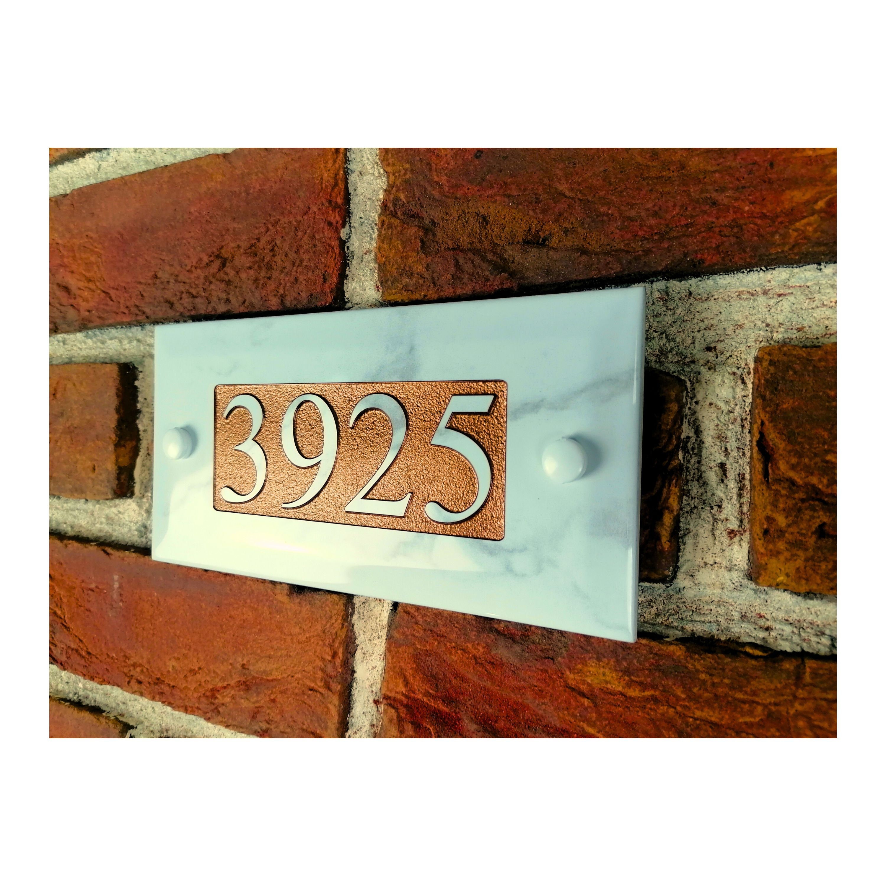 Relief Address Sign Relief Engraved White Ceramic Wall Tile - Address Sign Handmade Door ...