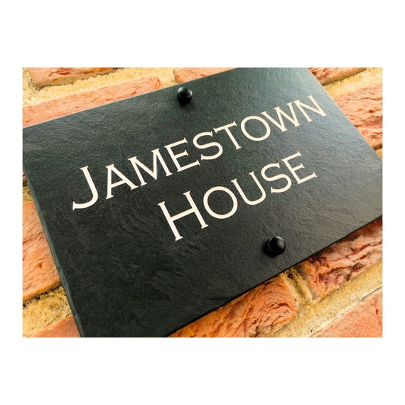 Targa Numero Porta Nome Casa Ardesia Naturale 30 Cm X 20 Cm - Foto 9