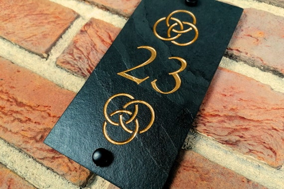 Targa Numero Porta Nome Casa Ardesia Naturale 30 Cm X 20 Cm - Foto 5