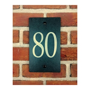Rustic Natural Slate House Sign Plaque Door Number Street Name Farmhouse Home Decor Welcome Display Cottage Cabin Scenic Old Fashioned Irish