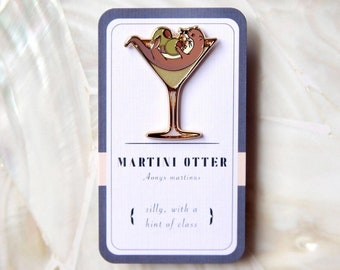 Martini Otter Enamel Pin