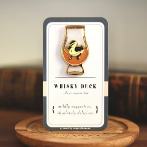 Whisky Duck Enamel Pin